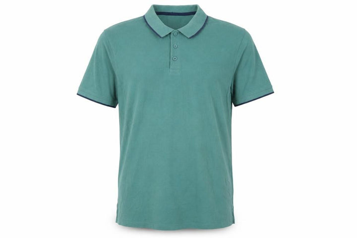 Mountain Warehouse Men’s Green Cotton Polo Shirt XL Regular Fit