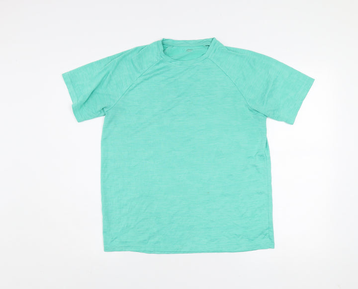 Dunnes Stores Men's Green Short Sleeve Active T-Shirt Size S