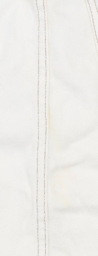 ASOS Women Beige Cotton Short Denim Skirt Size 16 Casual