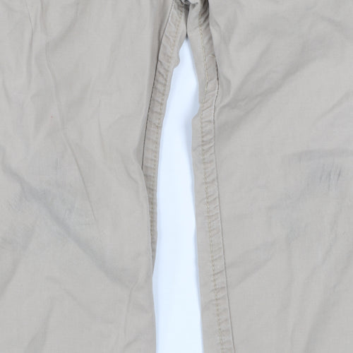 Zara Boys Beige Chino Trousers 3-4 Years Adjustable Waist Cotton