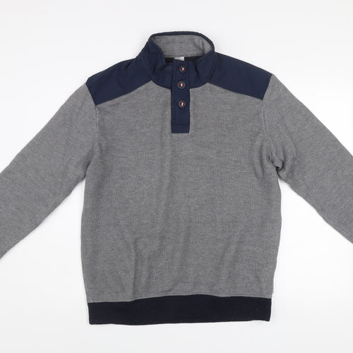 Decathlon Men’s Grey XL Henley Sweatshirt Outdoor Pullover