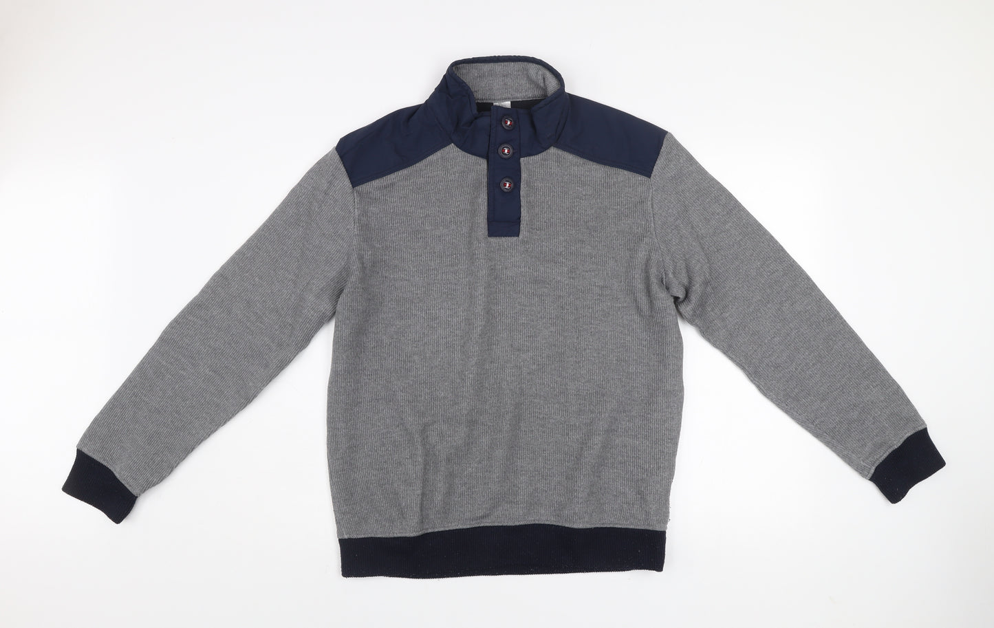 Decathlon Men’s Grey XL Henley Sweatshirt Outdoor Pullover