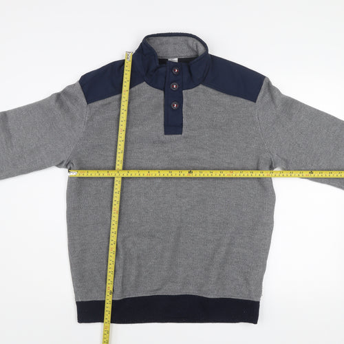 Decathlon Men’s Grey XL Henley Sweatshirt Outdoor Pullover