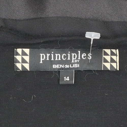 Principles by Ben de Lisi Womens Black Sleeveless Sheath Dress Size 14