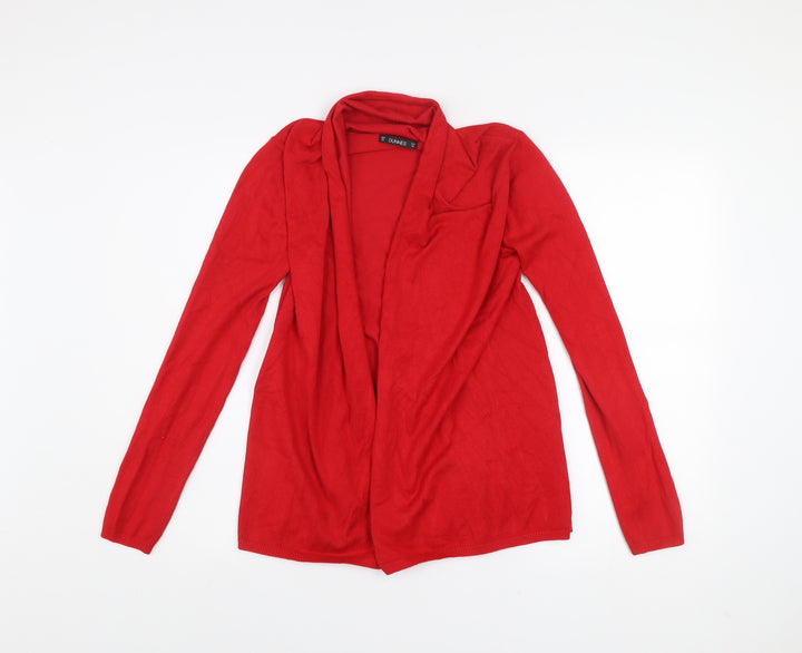 Dunnes Women’s Red XS Open Front Long Sleeve Cardigan