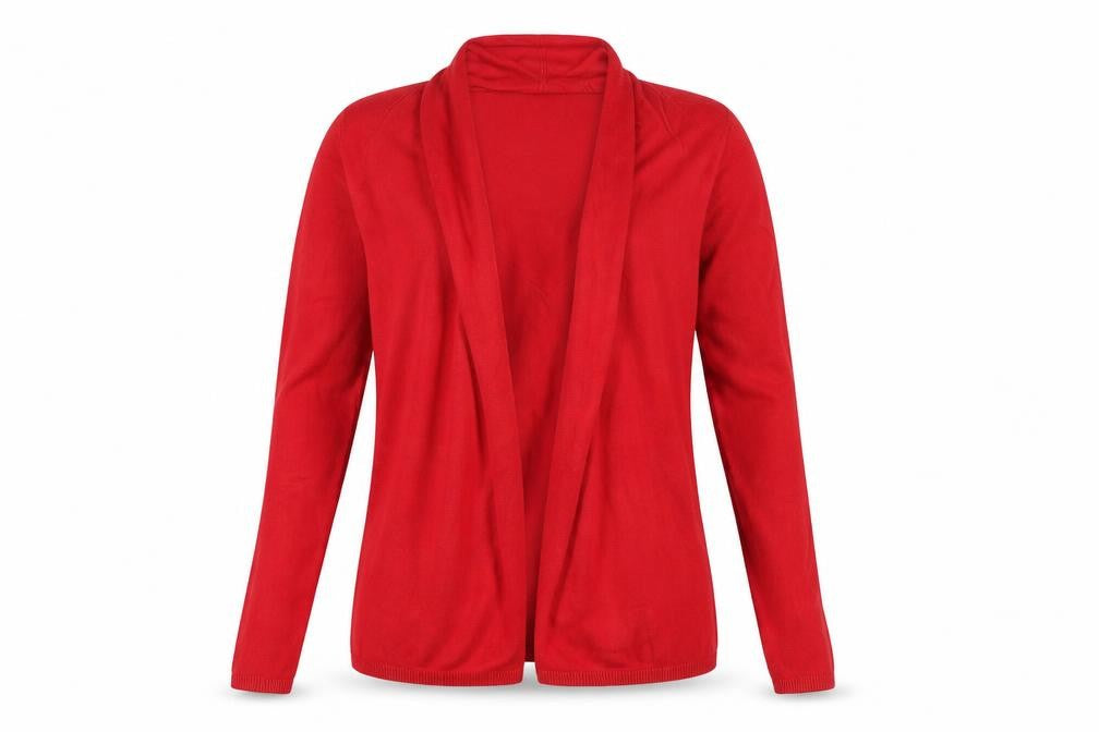 Dunnes Women’s Red XS Open Front Long Sleeve Cardigan