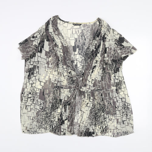 Marks and Spencer Autograph Women’s Multicoloured Geometric Wrap Blouse Size 28