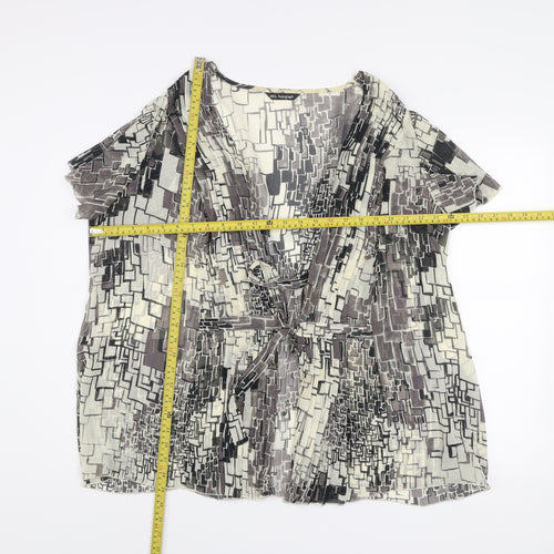 Marks and Spencer Autograph Women’s Multicoloured Geometric Wrap Blouse Size 28