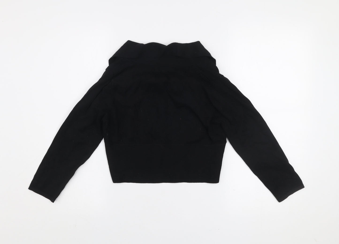 Gallery Women's Black V-Neck Open Knit Cardigan Size S