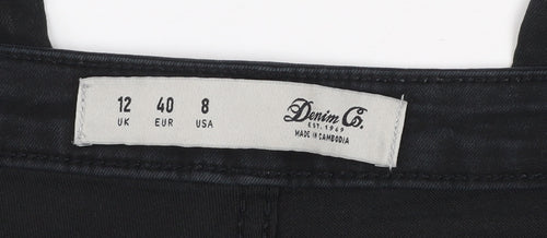 Denim Co. Women's Black Skinny Jeans Size 12 Slim Fit