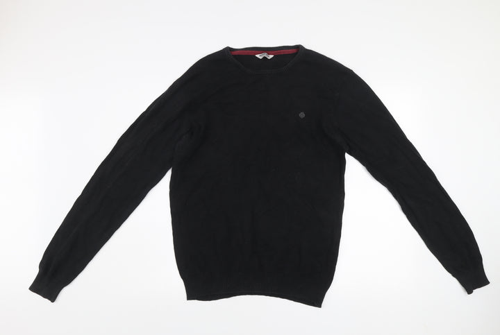 Mish Mash Men's Black Cotton Crew Neck Jumper Size L