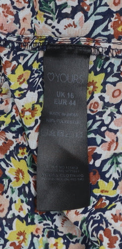 Yours Women's Multicoloured Floral Smock Dress Size 16
