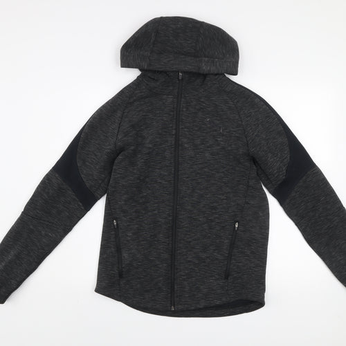 Puma Womens Grey Small Hooded Full Zip Activewear Track Jacket