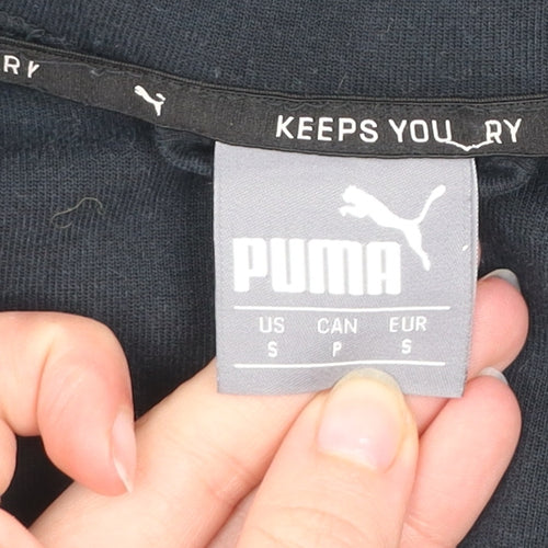 Puma Womens Grey Small Hooded Full Zip Activewear Track Jacket