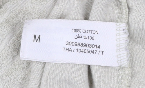 E.T.A Men’s Beige Textured Cotton T-Shirt Medium Crew Neck