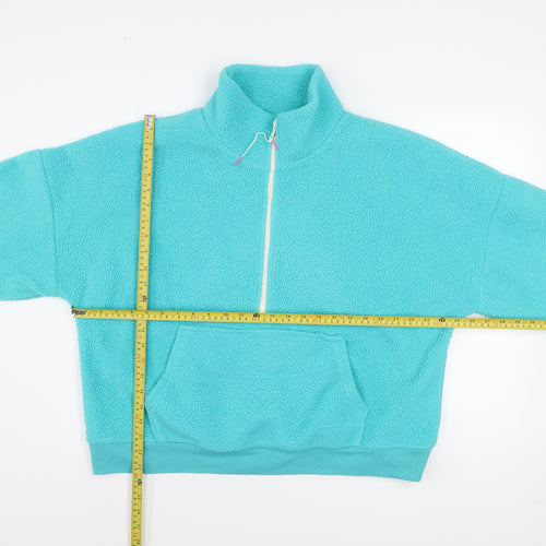 Dunnes Women’s Blue 1/2 Zip Fleece Pullover Sweatshirt L