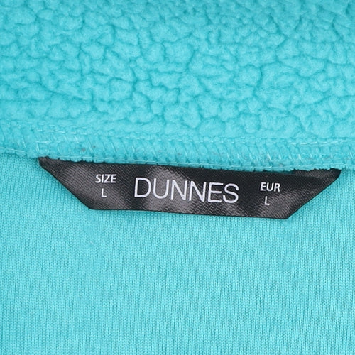 Dunnes Women’s Blue 1/2 Zip Fleece Pullover Sweatshirt L