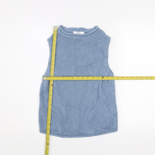 Next Men’s Blue Sleeveless Knitted Cotton Top Size M