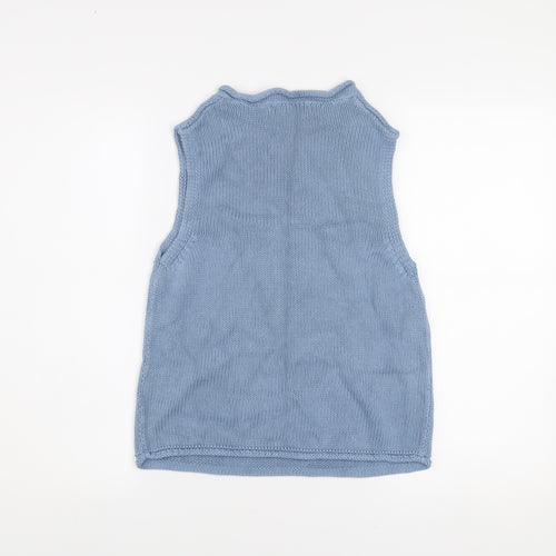 Next Men’s Blue Sleeveless Knitted Cotton Top Size M