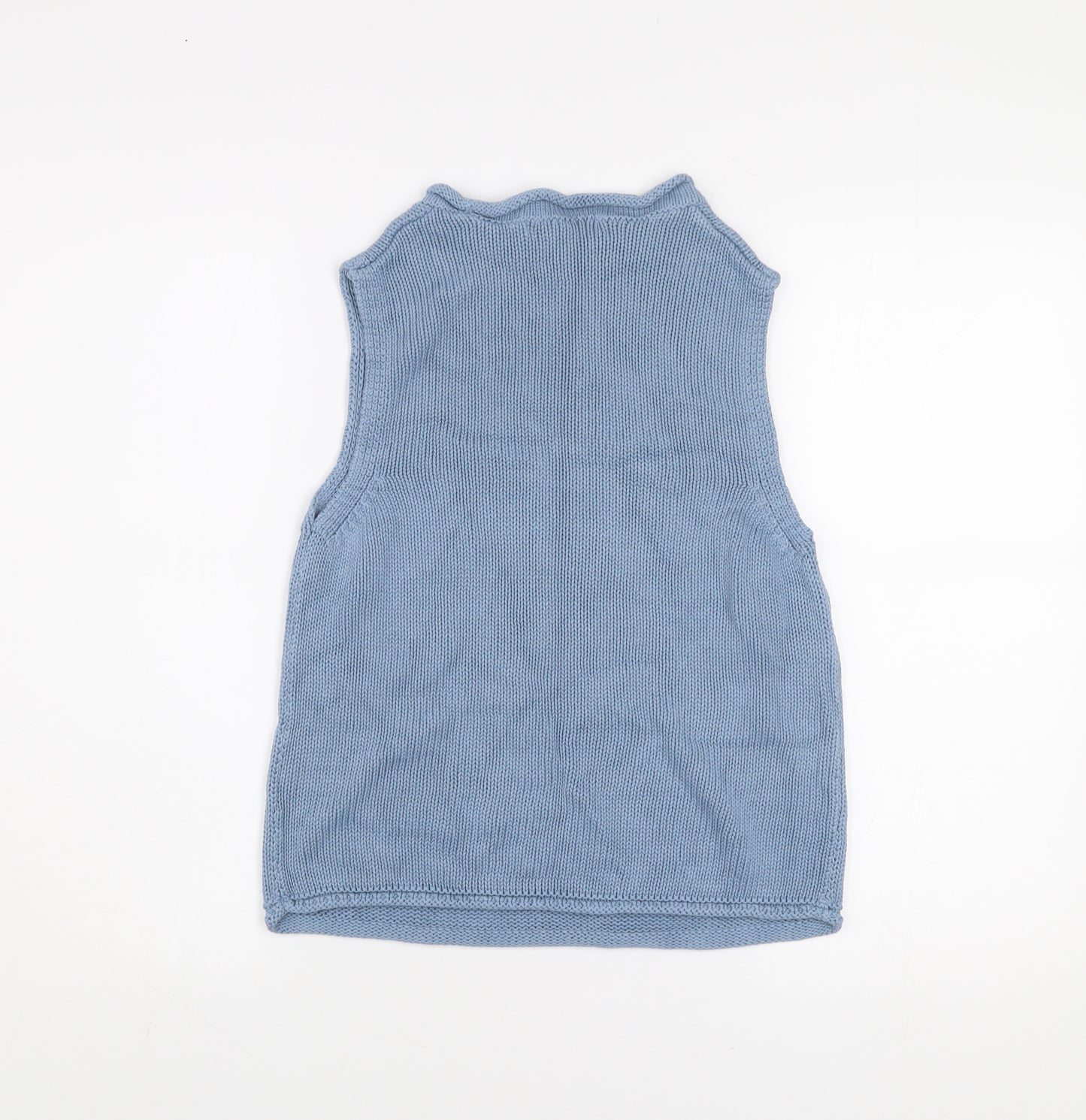 Next Men’s Blue Sleeveless Knitted Cotton Top Size M