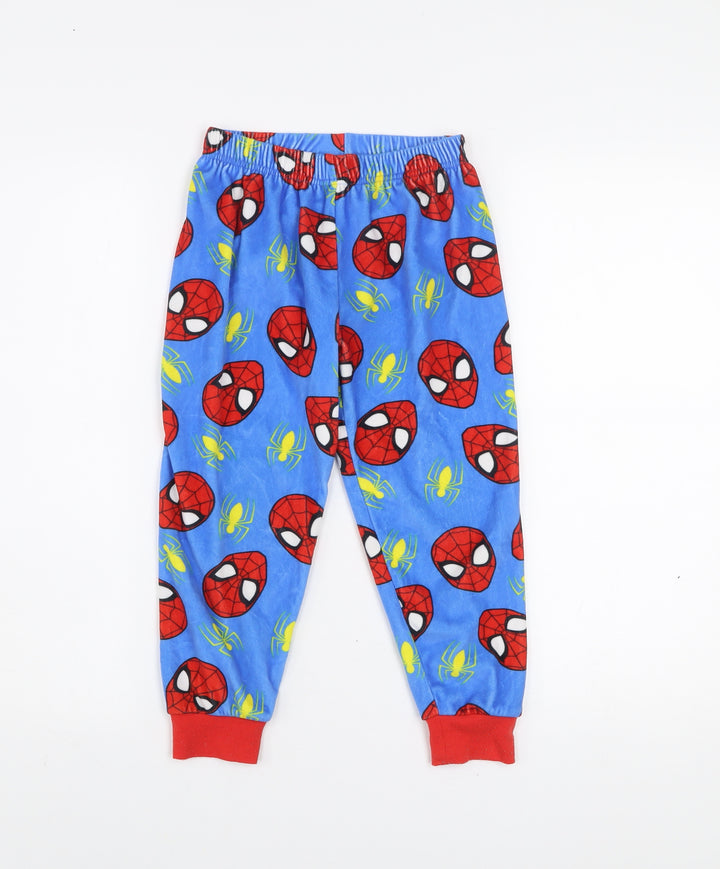 Dunnes Stores Boys Blue Spider-Man Fleece Pyjama Pants 5-6 Years