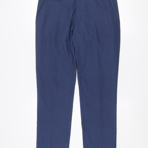 White Label Men's Blue 38R Regular Fit Suit Trousers