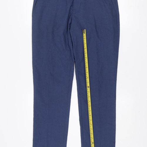 White Label Men's Blue 38R Regular Fit Suit Trousers