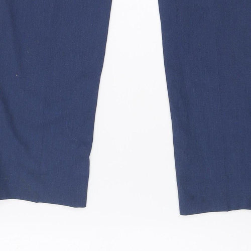 White Label Men's Blue 38R Regular Fit Suit Trousers