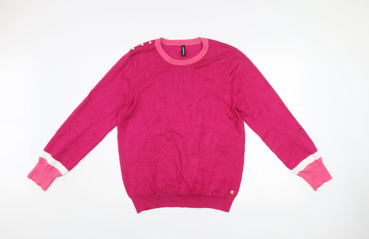 Rant & Rave Women's Pink Crew Neck Pullover Jumper Size 14
