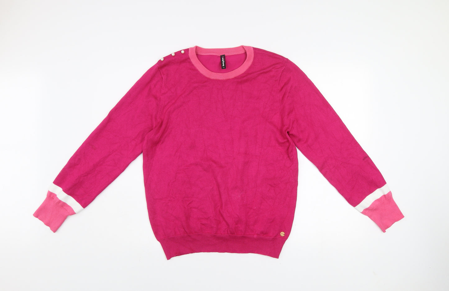 Rant & Rave Women's Pink Crew Neck Pullover Jumper Size 14