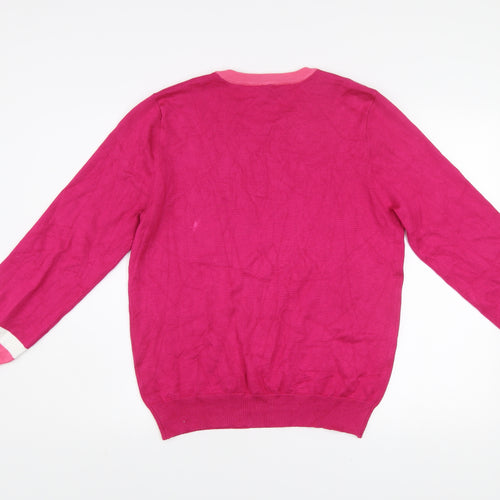Rant & Rave Women's Pink Crew Neck Pullover Jumper Size 14