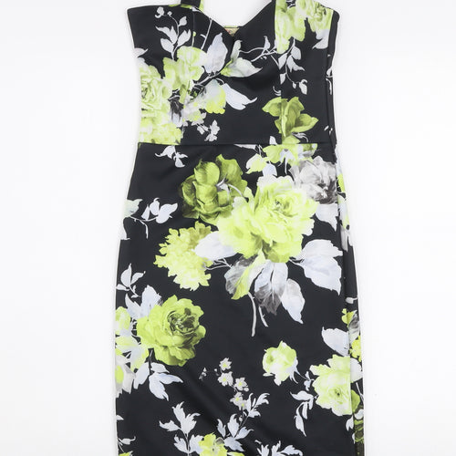 Cameo Rose Women’s Black Floral Bodycon Dress Size 8