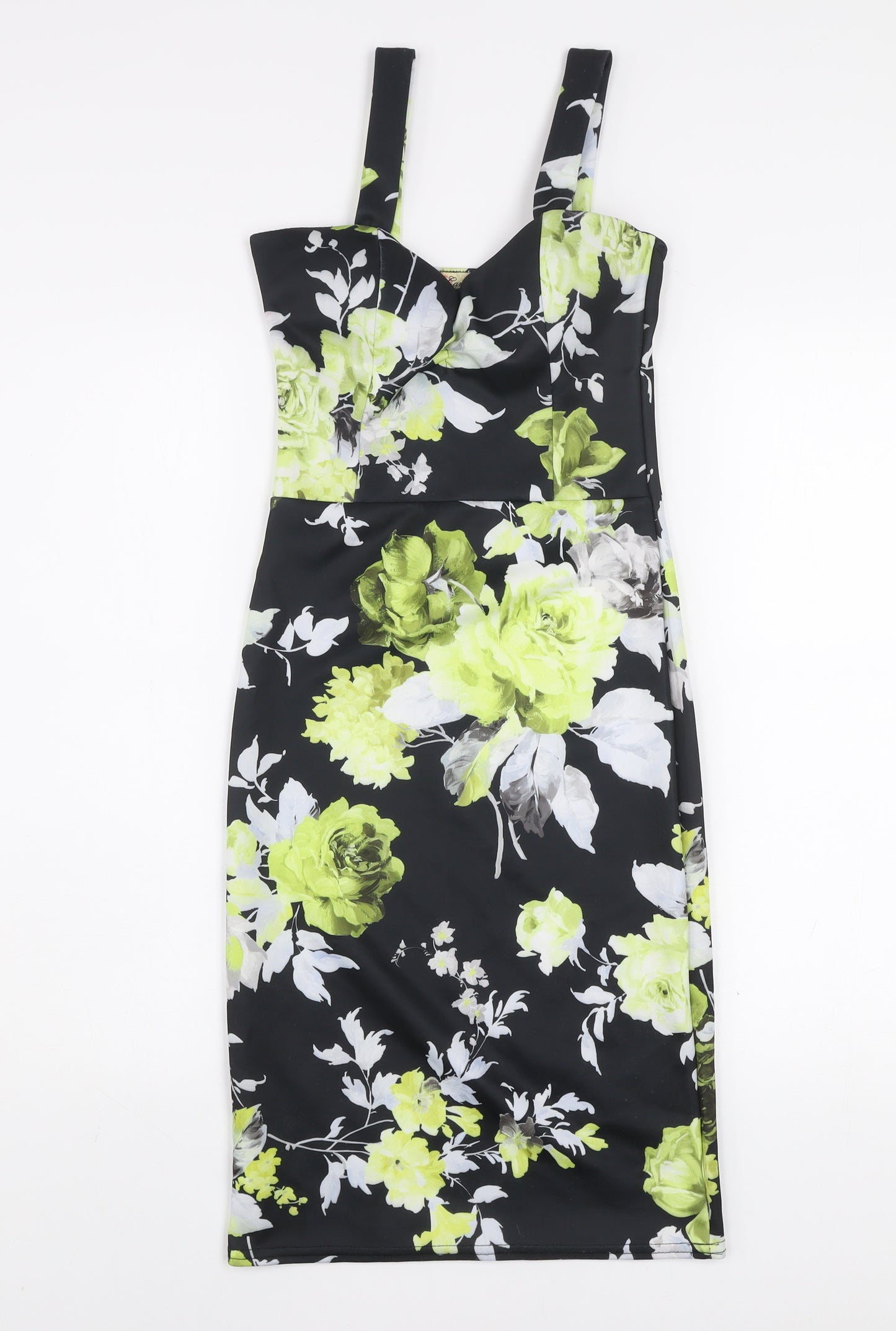 Cameo Rose Women’s Black Floral Bodycon Dress Size 8