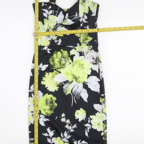 Cameo Rose Women’s Black Floral Bodycon Dress Size 8