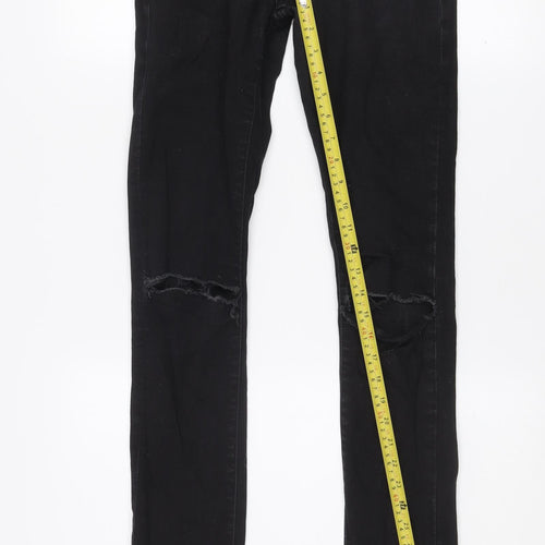 Very Man Black Skinny Fit Jeans Men’s Waist 28 Regular Distressed Denim