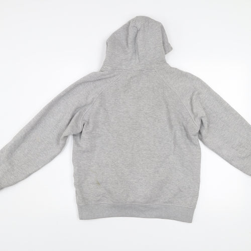 Diesel Mens Grey Small Pullover Hoodie Graphic Print Fleece