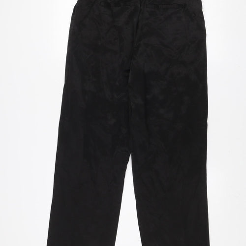 Vila Women Black Size 10 Wide-Leg Trousers in Viscose Blend