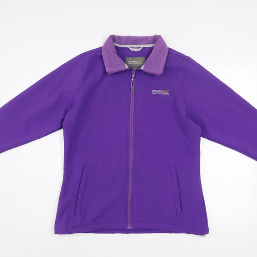 Regatta Womens Purple Softshell Jacket UK 14 Wind-Resistant Outdoor