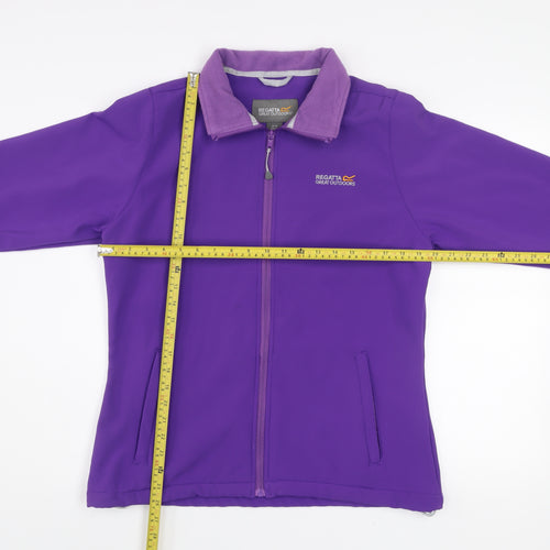 Regatta Womens Purple Softshell Jacket UK 14 Wind-Resistant Outdoor
