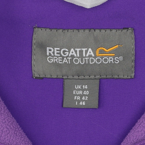 Regatta Womens Purple Softshell Jacket UK 14 Wind-Resistant Outdoor