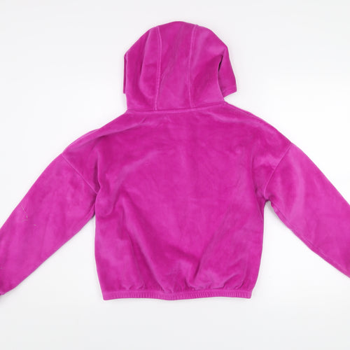 Dunnes Stores Women’s Pink Velour Pullover Hoodie Be Kind Design Size M