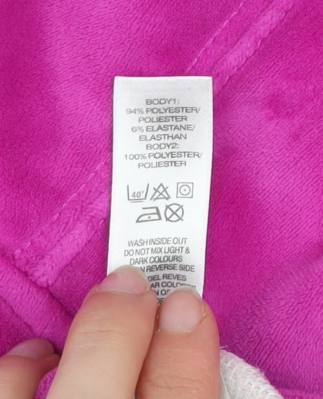 Dunnes Stores Women’s Pink Velour Pullover Hoodie Be Kind Design Size M