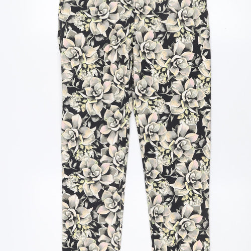 Topshop Women’s Multicoloured Floral Slim Trousers Size 8