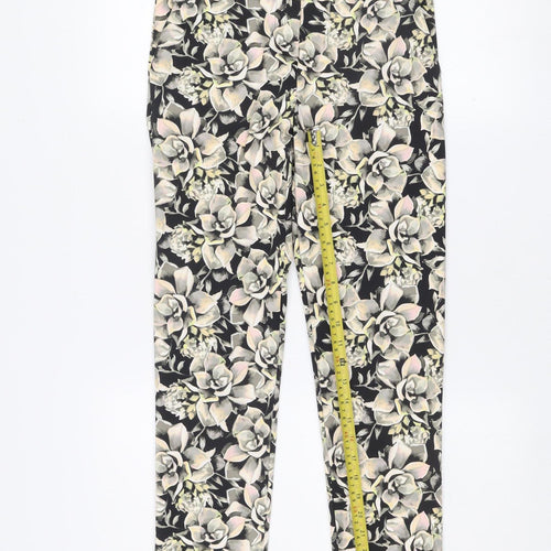 Topshop Women’s Multicoloured Floral Slim Trousers Size 8