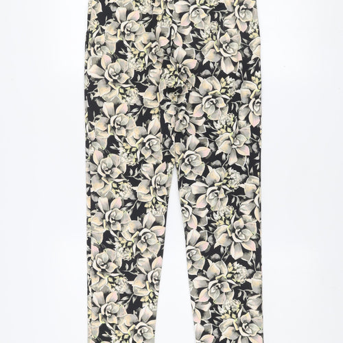 Topshop Women’s Multicoloured Floral Slim Trousers Size 8