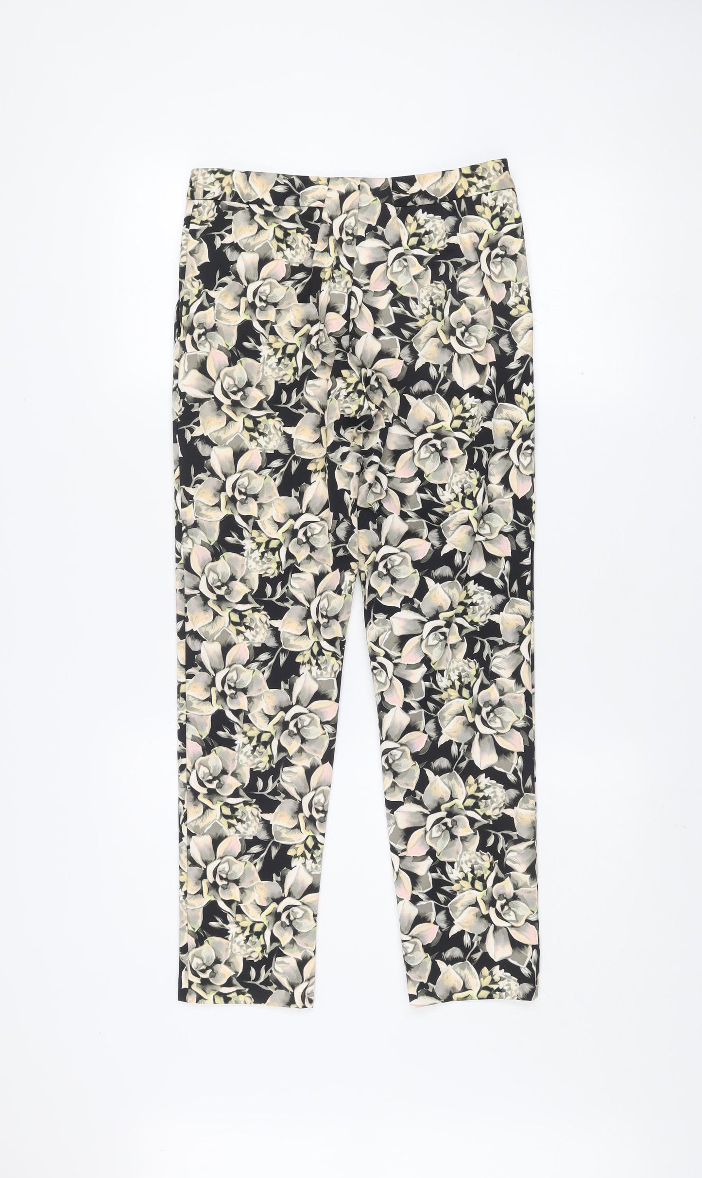 Topshop Women’s Multicoloured Floral Slim Trousers Size 8