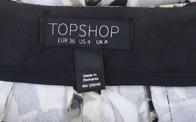 Topshop Women’s Multicoloured Floral Slim Trousers Size 8