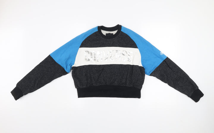 Converse Womens Blue & Charcoal Pullover Sweatshirt XS