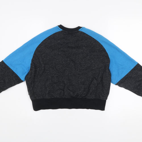 Converse Womens Blue & Charcoal Pullover Sweatshirt XS