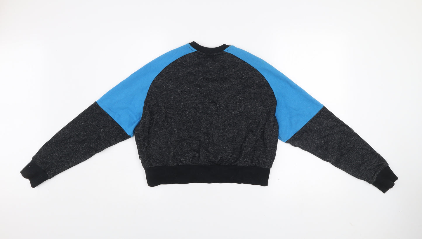 Converse Womens Blue & Charcoal Pullover Sweatshirt XS